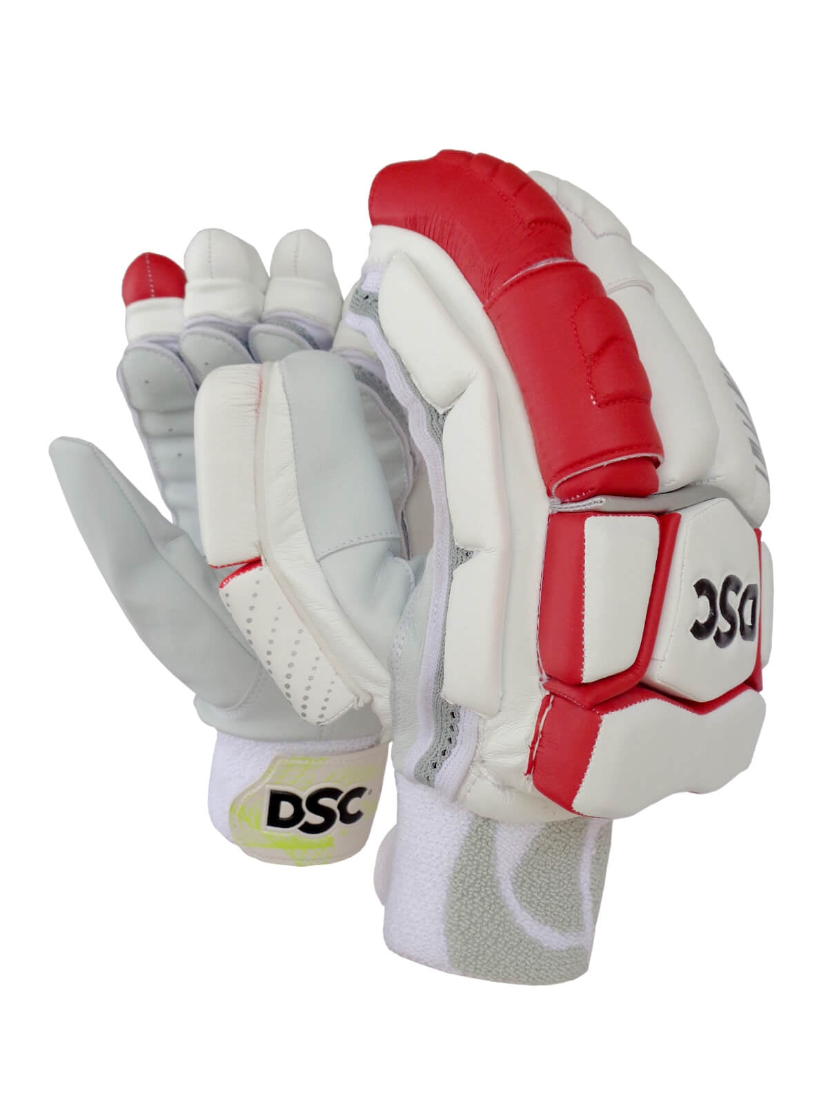 DSC - Condor Pro White/Red Cricket Batting Gloves Mens Size