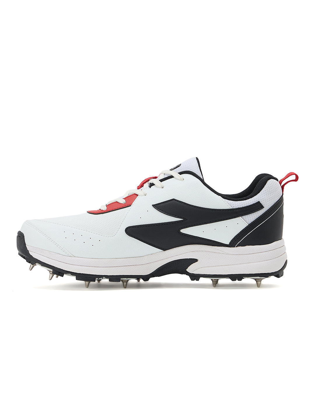 SG - Savage Max Spikes White/Black Cricket Shoes