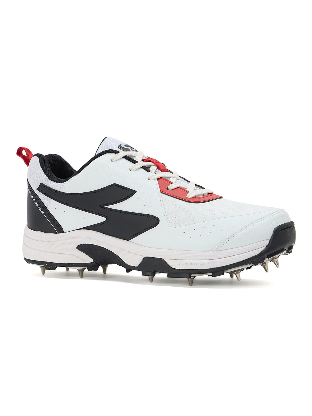 SG - Savage Max Spikes White/Black Cricket Shoes