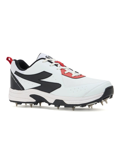 SG - Savage Max Spikes White/Black Cricket Shoes