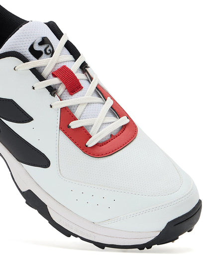 SG - Savage Max Spikes White/Black Cricket Shoes