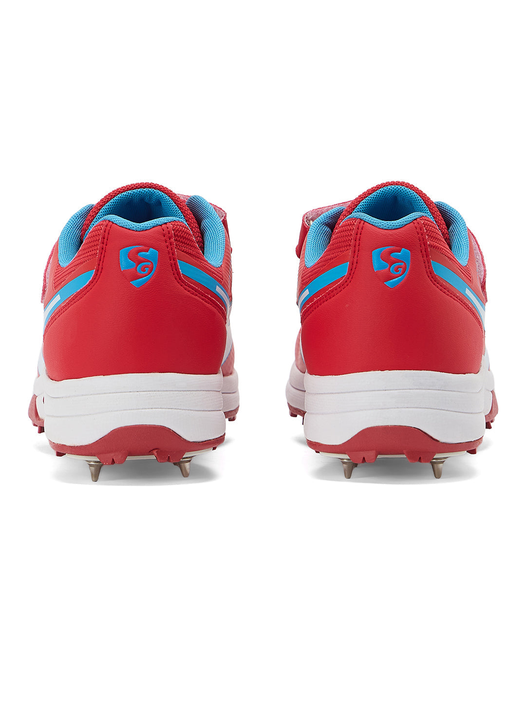 SG - Vortex Spikes Neon Red Cricket Shoes