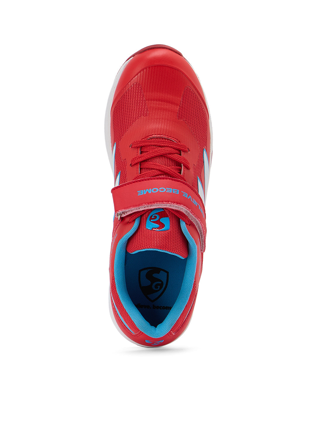 SG - Vortex Spikes Neon Red Cricket Shoes