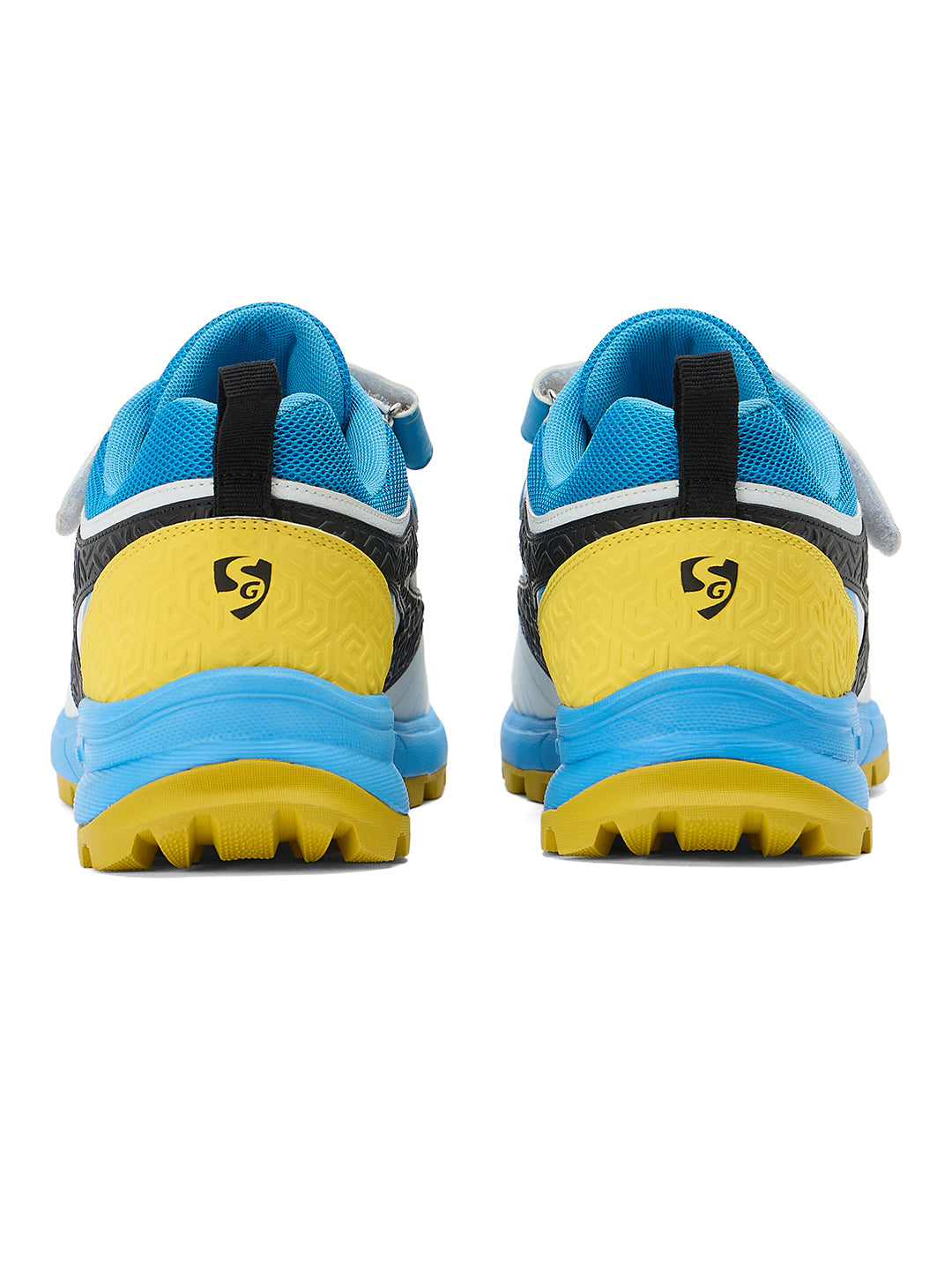 SG - Century Pace White/Blue/Yellow Cricket Shoes