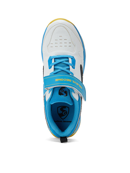 SG - Century Pace White/Blue/Yellow Cricket Shoes