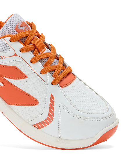 SG - Yorker Pro White/Orange Cricket Shoes