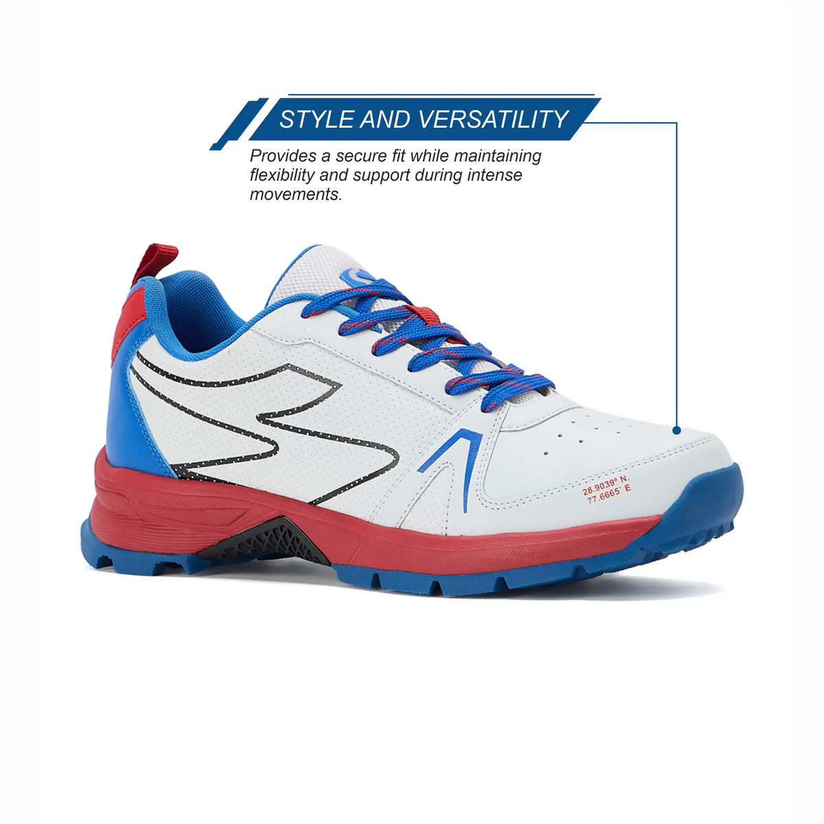 SG - Scorer Edge White/Red Cricket Shoes
