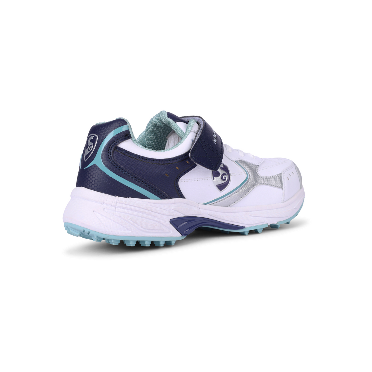 SG - Armour Stud White/Navy/Teal Cricket Shoes