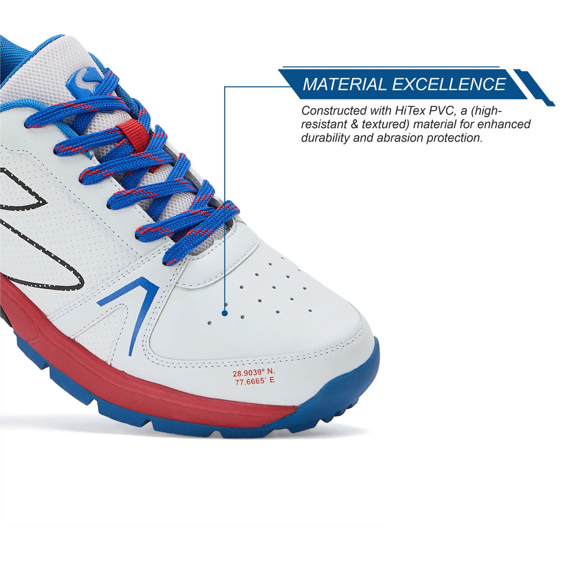 SG - Scorer Edge White/Red Cricket Shoes