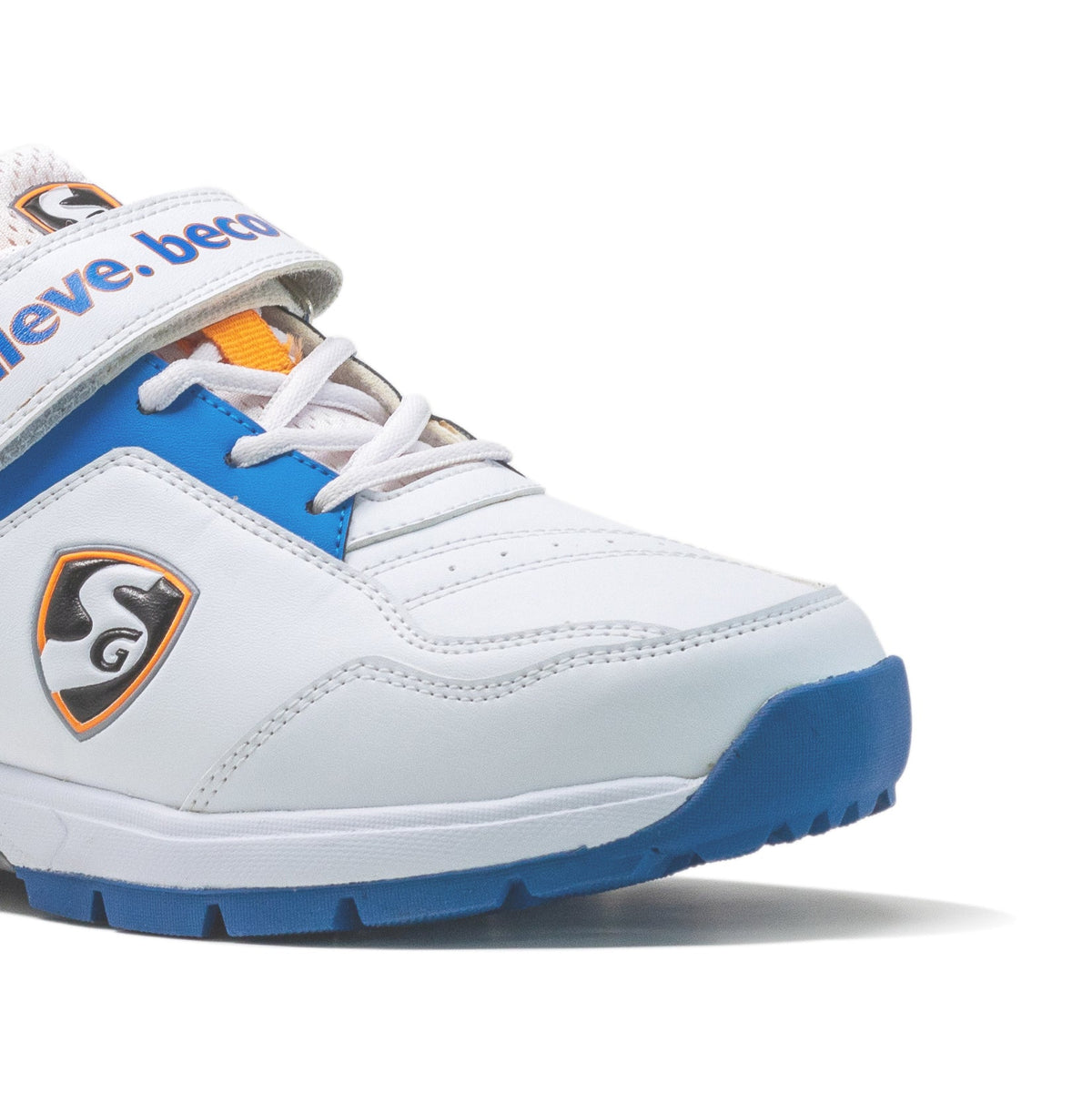 SG - Century 6.0 White/Royal Blue/Orange Cricket Shoes
