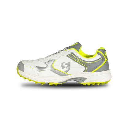 SG - Armour Stud White/Grey/Lime Cricket Shoes