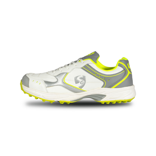 SG - Armour Stud White/Grey/Lime Cricket Shoes