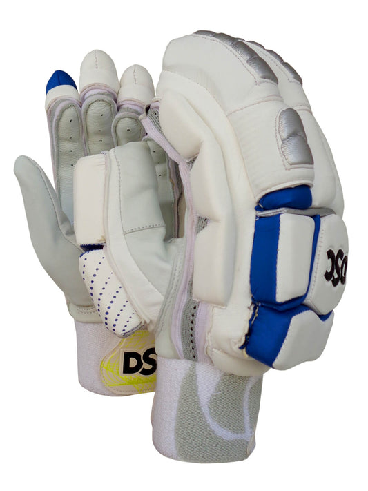 DSC - Condor Pro Blue/White Cricket Batting Gloves Mens Size