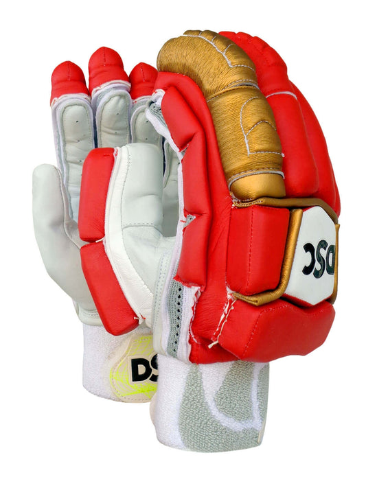 DSC - Condor Pro Red/Gold Cricket Batting Gloves Mens Size