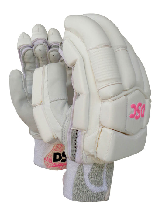 DSC - Condor Pro White Pink Cricket Batting Gloves Mens Size