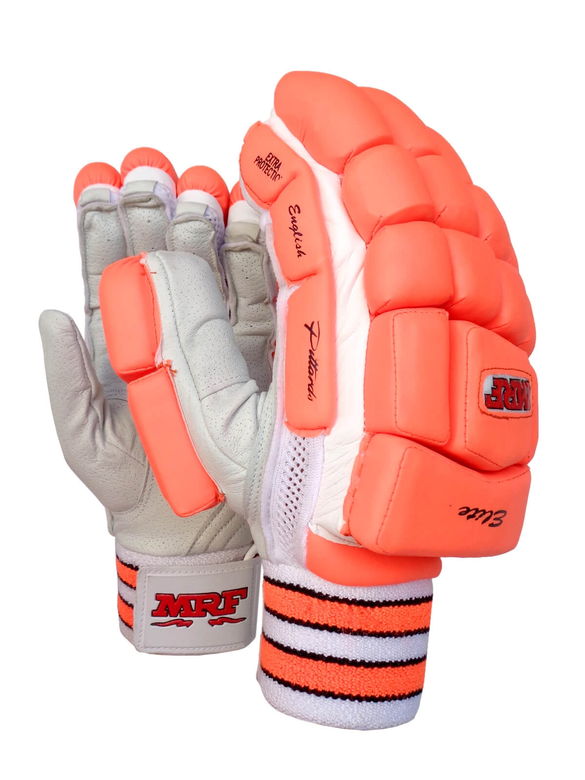 MRF - Ab De Villiers Genius Elite Orange Cricket Batting Gloves Mens Size