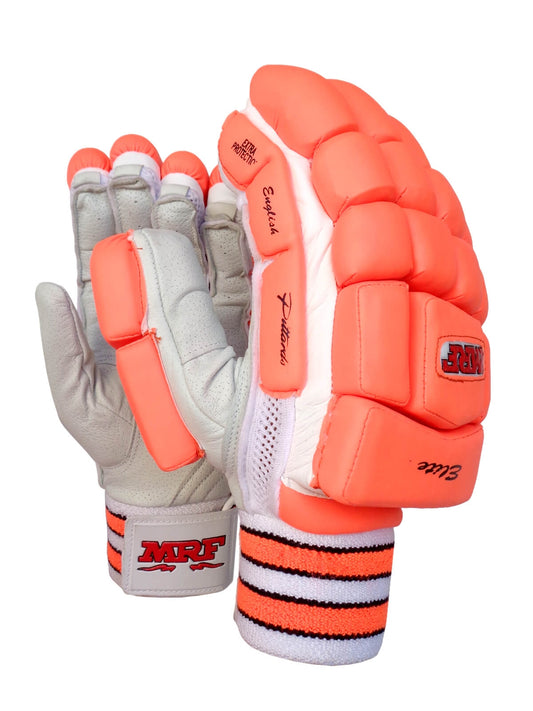 MRF - Ab De Villiers Genius Elite Orange Cricket Batting Gloves Mens Size