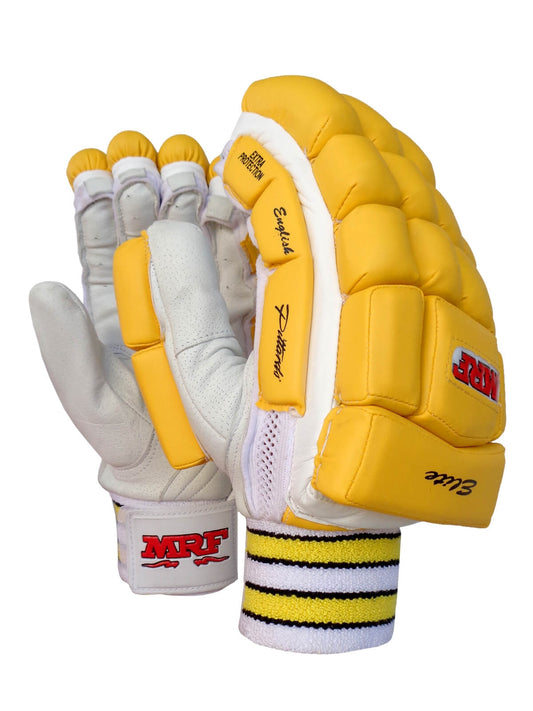 MRF - Ab De Villiers Genius Elite Yellow Cricket Batting Gloves Mens Size