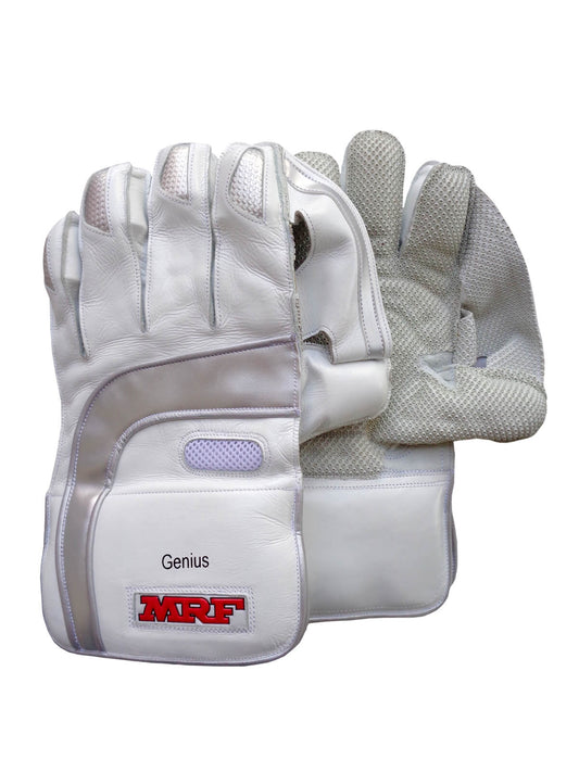 MRF - Genius LE White Cricket Wicket Keeping Gloves Mens Size