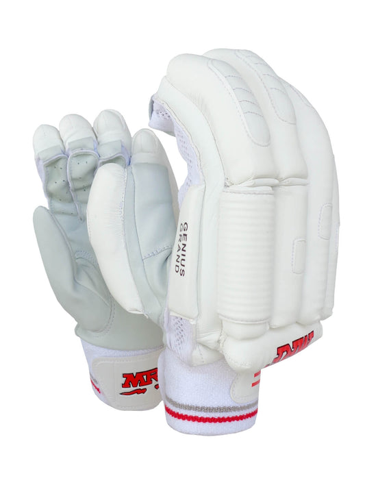 MRF - White Genius Grand Cricket Batting Gloves Mens Size