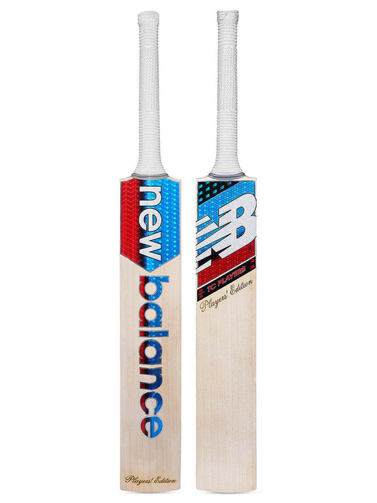 New Balance - TC Players Edition (Blue/Red) English Willow Cricket Bat Size SH