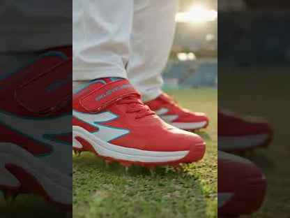 SG - Vortex Spikes Neon Red Cricket Shoes