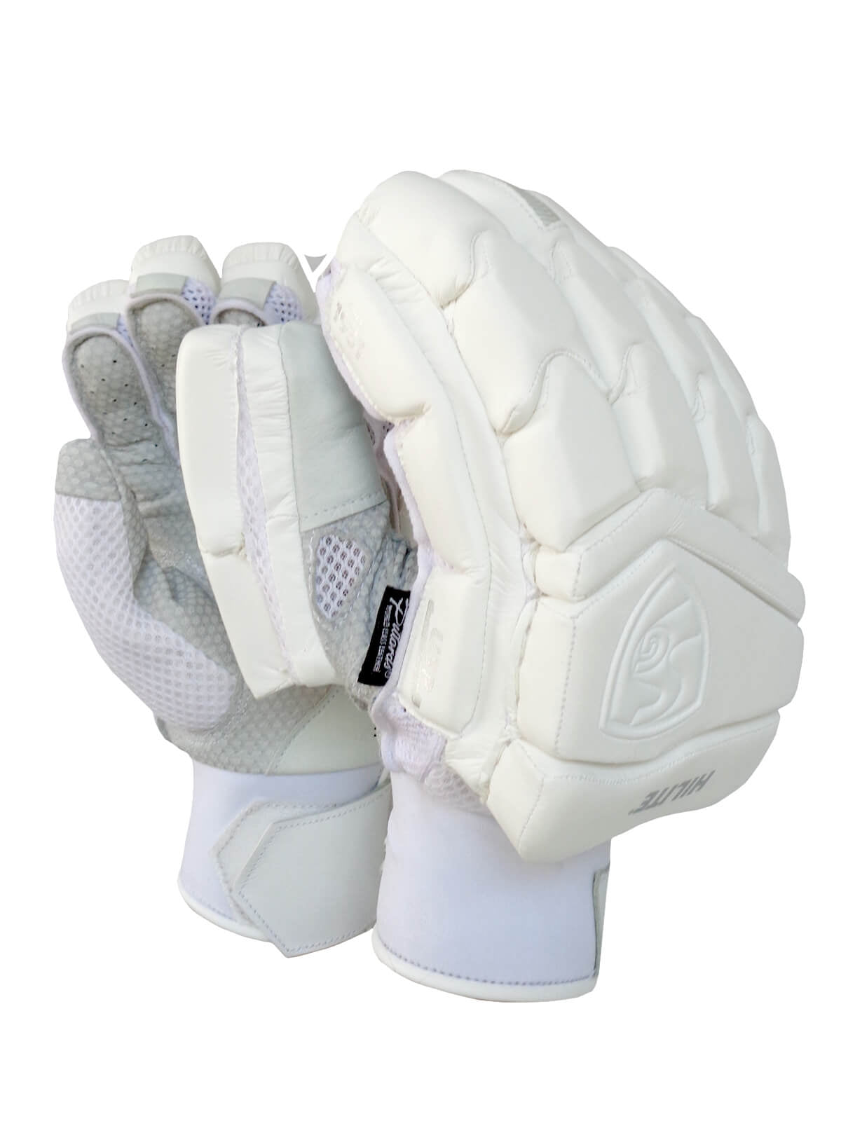 SG - White Hilite Cricket Batting Gloves Mens Size