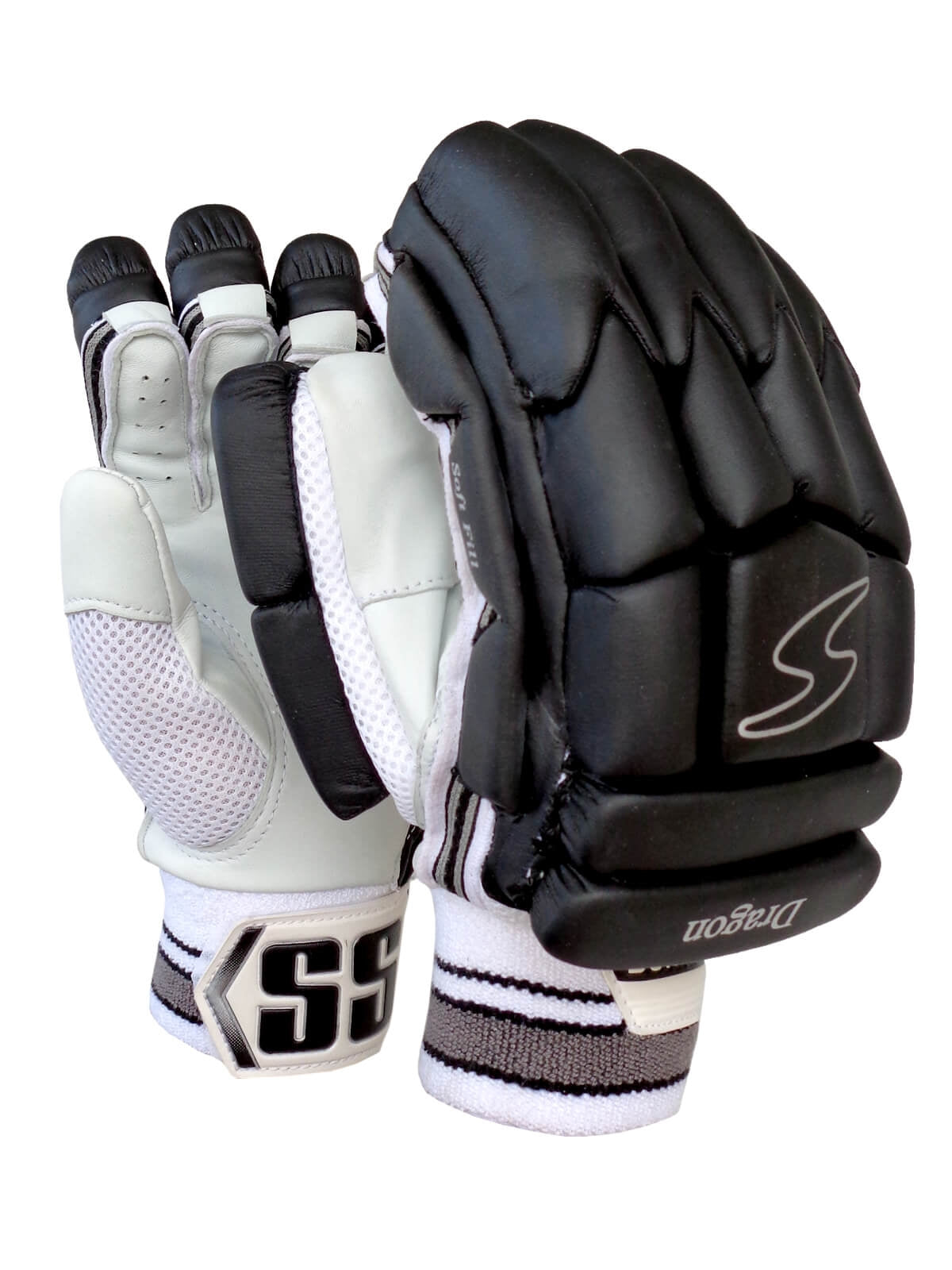 SS - Black Dragon Cricket Batting Gloves Mens Size