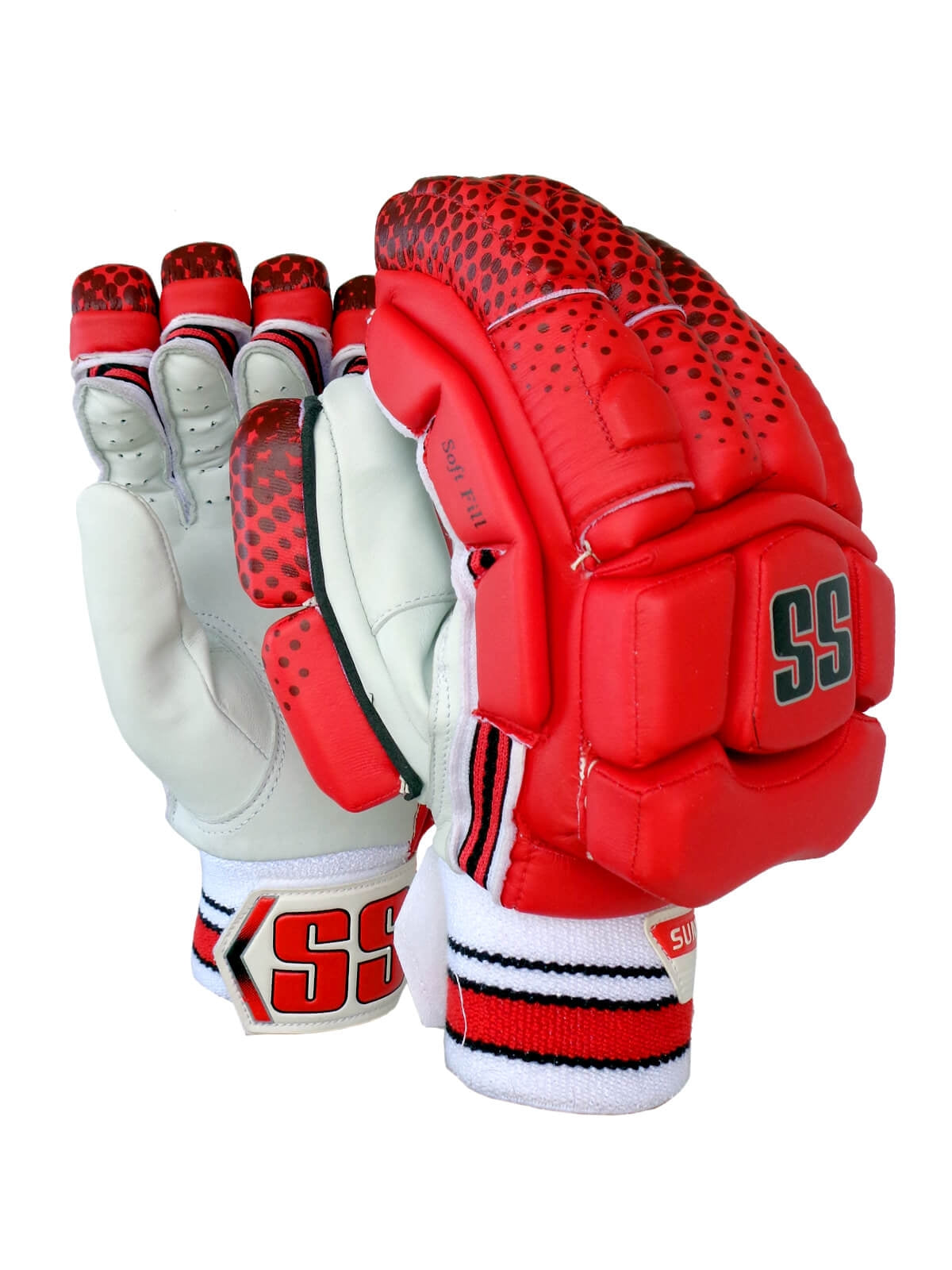 SS - Players SMU Red Cricket Batting Gloves Men Size